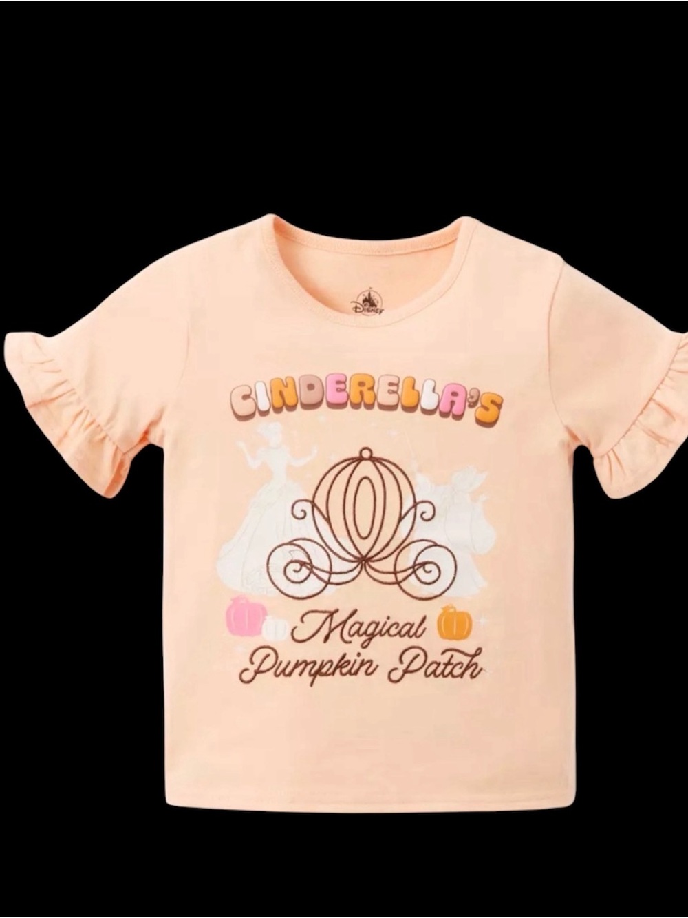 Disney Cinderella Magical Pumpkin Patch T-Shirt for Girls Size 3 NWT